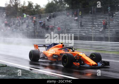 Lando Norris (GBR) McLaren MCL33 Testfahrer. Großer Preis von Italien, Freitag, 31. August 2018. Monza Italien. Stockfoto