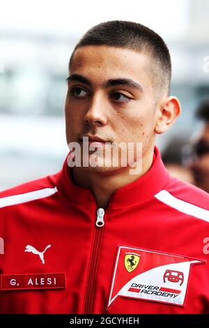 Giuliano Alesi (ITA) Trident GP3 Fahrer / Ferrari Academy Fahrer. Großer Preis von Japan, Donnerstag, 4. Oktober 2018. Suzuka, Japan. Stockfoto