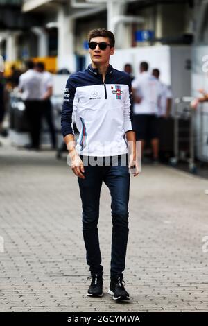 George Russell (GBR) Art Grand Prix F2 Fahrer / Mercedes AMG F1 Reserve Fahrer / Williams. Großer Preis von Brasilien, Sonntag, 11. November 2018. Sao Paulo, Brasilien. Stockfoto