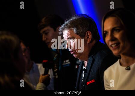 Jonathan Kendrick (GBR) ROK Group Chairman bei den Medien. Williams Racing Enthüllen Die Lackierung. Montag, 11. Februar 2019. Williams Racing Headquarters, Grove, England Stockfoto