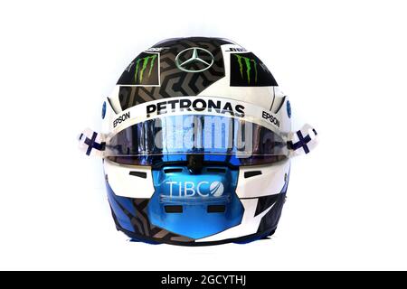 Der Helm von Valtteri Bottas (FIN) Mercedes AMG F1. Großer Preis von Australien, Donnerstag, 14. März 2019. Albert Park, Melbourne, Australien. Stockfoto