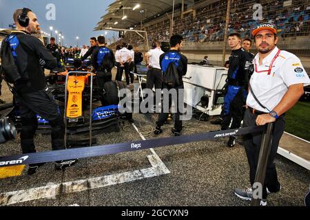 Fernando Alonso (ESP) McLaren am Start. Großer Preis von Bahrain, Sonntag, 31. März 2019. Sakhir, Bahrain. Stockfoto