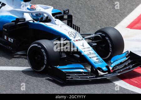 Nichola Latifi (CDN) Williams Racing FW42 Test- und Entwicklungstreiber. Formula One Testing, Mittwoch, 3. April 2019. Sakhir, Bahrain. Stockfoto