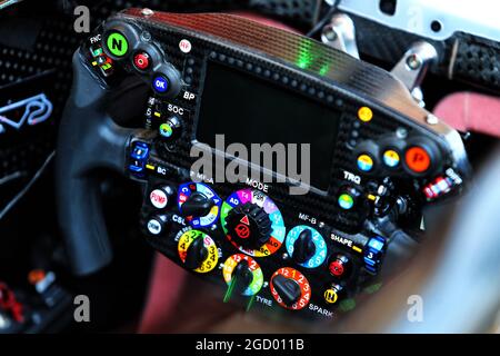 Haas VF-19-Lenkrad. Großer Preis von Spanien, Donnerstag, 9. Mai 2019. Barcelona, Spanien. Stockfoto