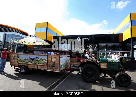 Fahrerlager-Atmosphäre - Renault F1 Team. Großer Preis von Österreich, Donnerstag, 27. Juni 2019. Spielberg, Österreich. Stockfoto