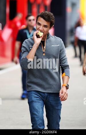 Lando Norris (GBR) McLaren. Großer Preis von Großbritannien, Donnerstag, 11. Juli 2019. Silverstone, England. Stockfoto