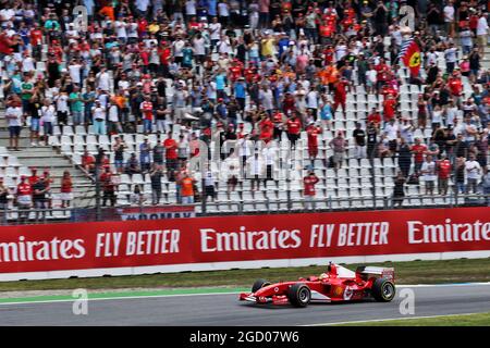 Mick Schumacher (GER) Ferrari Testfahrer im Ferrari F2003-GA, gefahren von seinem Vater Michael Schumacher. Großer Preis von Deutschland, Samstag, 27. Juli 2019. Hockenheim, Deutschland. Stockfoto