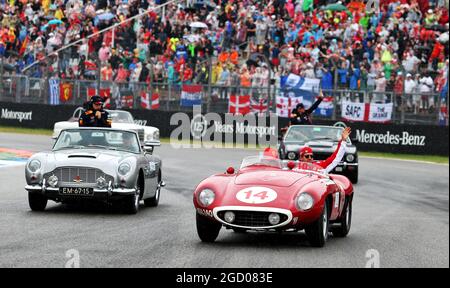 Sebastian Vettel (GER) Ferrari auf der Fahrerparade. Großer Preis von Deutschland, Sonntag, 28. Juli 2019. Hockenheim, Deutschland. Stockfoto