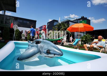 Paddock-Atmosphäre. Großer Preis von Ungarn, Donnerstag, 1. August 2019. Budapest, Ungarn. Stockfoto