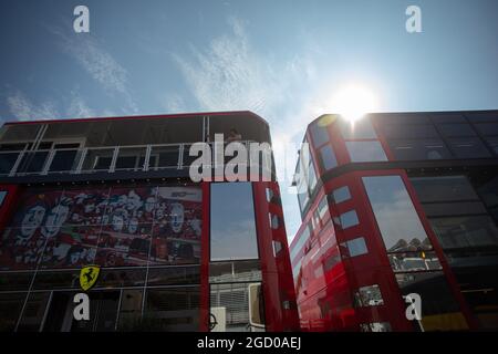 Ferrari Wohnmobil. Großer Preis von Italien, Donnerstag, 5. September 2019. Monza Italien. Stockfoto