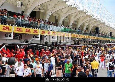 Pit-Atmosphäre. Großer Preis von Brasilien, Sonntag, 17. November 2019. Sao Paulo, Brasilien. Stockfoto