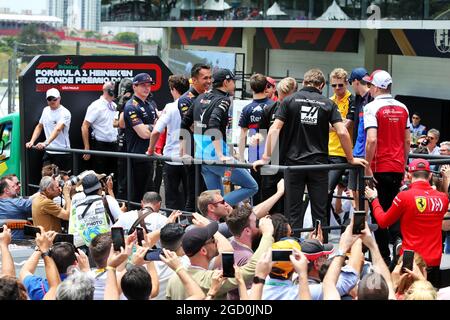 Die Fahrer Parade. Großer Preis von Brasilien, Sonntag, 17. November 2019. Sao Paulo, Brasilien. Stockfoto