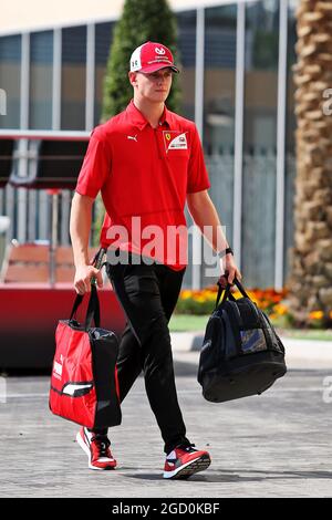 Mick Schumacher (GER) prema Racing Formel-2-Fahrer. Abu Dhabi Grand Prix, Donnerstag, 28. November 2019. Yas Marina Circuit, Abu Dhabi, VAE. Stockfoto