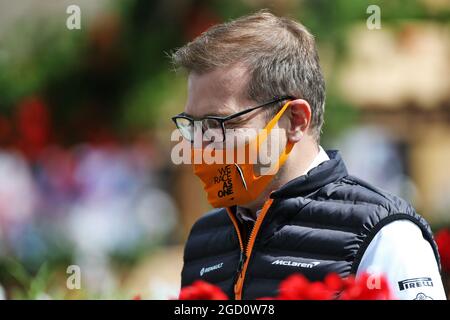 Andreas Seidl, McLaren Geschäftsführer. Steiermark Grand Prix, Sonntag 12. Juli 2020. Spielberg, Österreich. Stockfoto