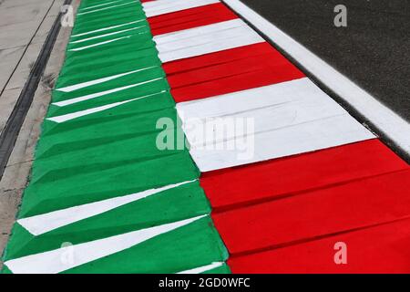 Atmosphäre im Schaltkreis – Details zur Bordsteinkante. Großer Preis von Ungarn, Donnerstag, 16. Juli 2020. Budapest, Ungarn. Stockfoto