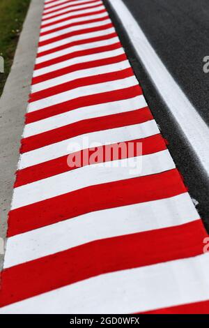 Atmosphäre im Schaltkreis – Details zur Bordsteinkante. Großer Preis von Ungarn, Donnerstag, 16. Juli 2020. Budapest, Ungarn. Stockfoto