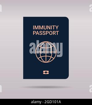 Global Immunity Passport risikoloses covid-19 Re-infection pcr-Zertifikat Coronavirus Immunitätskonzept Stock Vektor