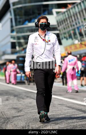 Peter Bonnington (GBR) Mercedes AMG F1 Renningenieur am Start. Großer Preis von Italien, Sonntag, 6. September 2020. Monza Italien. Stockfoto