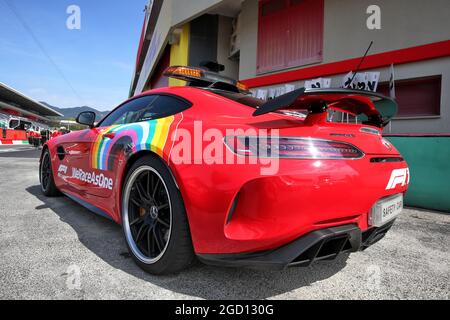 Red FIA Safety Car. Großer Preis der Toskana, Donnerstag, 10. September 2020. Mugello Italien. Stockfoto