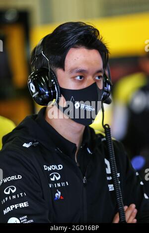 Guanyu Zhou (CHN) Renault F1 Team Testfahrer. Großer Preis von Portugal, Freitag, 23. Oktober 2020. Portimao, Portugal. Stockfoto