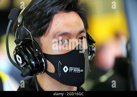 Guanyu Zhou (CHN) Renault F1 Team Testfahrer. Großer Preis von Portugal, Samstag, 24. Oktober 2020. Portimao, Portugal. Stockfoto