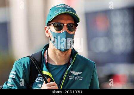 Sebastian Vettel (GER) Ferrari. Formula One Testing, Freitag, 12. März 2021. Sakhir, Bahrain. Stockfoto