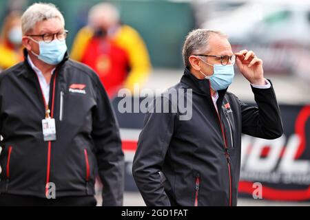 Stefano Domenicali (ITA) Formel-1-Präsident und CEO. Großer Preis der Emilia Romagna, Samstag, 17. April 2021. Imola, Italien. Stockfoto