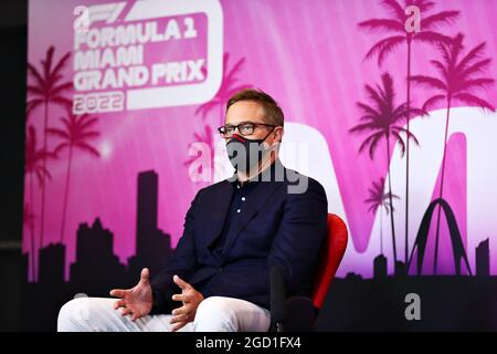 Tom Garfinkel (USA) Vice Chairman, President und Chief Executive Officer – Ankündigung des Grand Prix von Miami. Großer Preis der Emilia Romagna, Sonntag, 18. April 2021. Imola, Italien. FIA Pool-Bild nur zur redaktionellen Verwendung Stockfoto