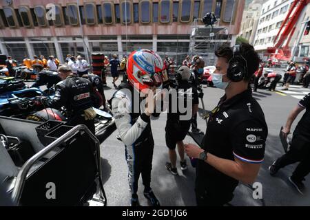 Esteban Ocon (FRA) Alpine F1 Team am Start. Großer Preis von Monaco, Sonntag, 23. Mai 2021. Monte Carlo, Monaco. Stockfoto