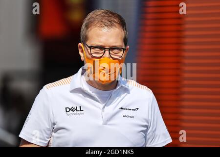 Andreas Seidl, McLaren Geschäftsführer. Steiermark Grand Prix, Freitag, 25. Juni 2021. Spielberg, Österreich. Stockfoto