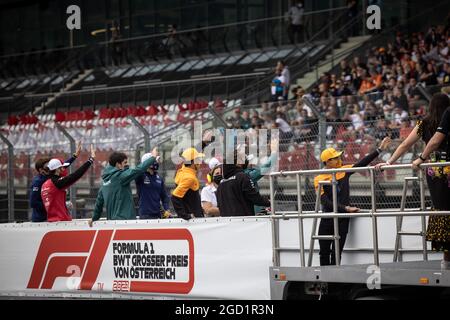 Die Fahrer Parade. Großer Preis von Österreich, Sonntag, 4. Juli 2021. Spielberg, Österreich. Stockfoto