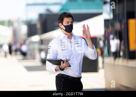 Toto Wolff (GER) Mercedes AMG F1 Aktionär und Executive Director. Großer Preis von Großbritannien, Sonntag, 18. Juli 2021. Silverstone, England. Stockfoto