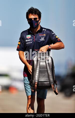 Sergio Perez (MEX) Red Bull Racing. Großer Preis von Ungarn, Donnerstag, 29. Juli 2021. Budapest, Ungarn. Stockfoto