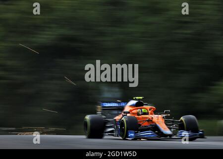 Lando Norris (GBR) McLaren MCL35M. Großer Preis von Ungarn, Samstag, 31. Juli 2021. Budapest, Ungarn. Stockfoto