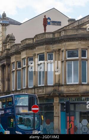 Die Antony Gormley Skulptur in Dewsbury im August 2021 Stockfoto