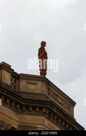 Die Antony Gormley Skulptur in Dewsbury im August 2021 Stockfoto