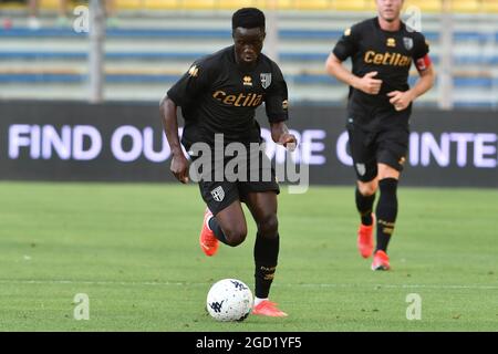 Parma, Italien. August 2021. Drissa Camara (Parma) während titoloEvento, Freundschaftsspiel in Parma, Italien, August 08 2021 Quelle: Independent Photo Agency/Alamy Live News Stockfoto