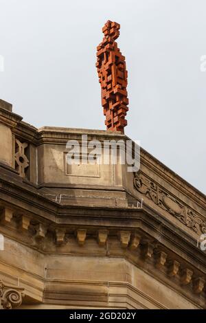 Die Antony Gormley Skulptur in Dewsbury im August 2021 Stockfoto