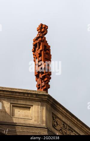 Die Antony Gormley Skulptur in Dewsbury im August 2021 Stockfoto