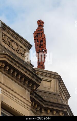 Die Antony Gormley Skulptur in Dewsbury im August 2021 Stockfoto