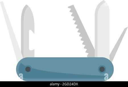 Symbol „Überlebensmesser“. Flache Darstellung des Vektorsymbols für Überlebensmesser auf weißem Hintergrund isoliert Stock Vektor