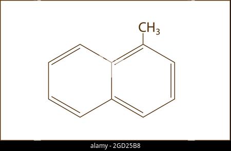 1- Methylnaphthalin Stock Vektor