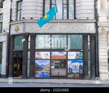 Die Botschaft von Kasachstan. London - 10. August 2021 Stockfoto
