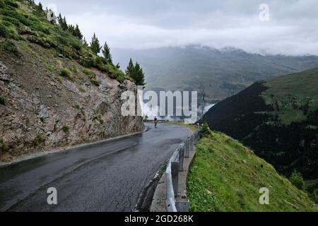 Pass Gaviapass, Passo di Gavia, in den italienischen Alpen. Der Gavia-Pass verbindet die Provinzen Sondrio und Brescia. Stockfoto