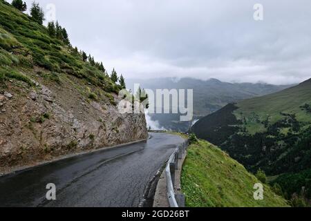 Pass Gaviapass, Passo di Gavia, in den italienischen Alpen. Der Gavia-Pass verbindet die Provinzen Sondrio und Brescia. Stockfoto