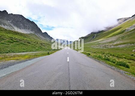 Albula Pass Bergpass im Kanton Engadin in Richtung Graubünden, Schweiz. Stockfoto