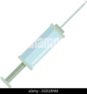 Symbol für Zahnarztspritze. Flache Abbildung des Vektorsymbols für Zahnarztspritzen auf weißem Hintergrund Stock Vektor