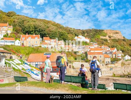 Runswick Bay, North Yorkshire, England. VEREINIGTES KÖNIGREICH Stockfoto