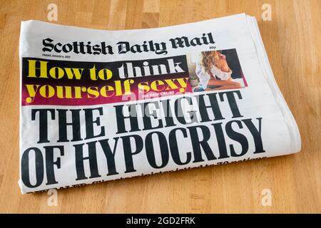 Eine Kopie der Scottish Daily Mail Zeitung. Stockfoto
