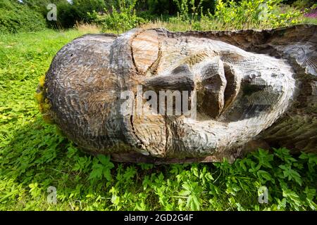 Frank Bruce Sculpture Trail, Feshie Bridge, Lower Glen Feshie, Aviemore, Highlands, Schottland, Großbritannien, Europa Stockfoto